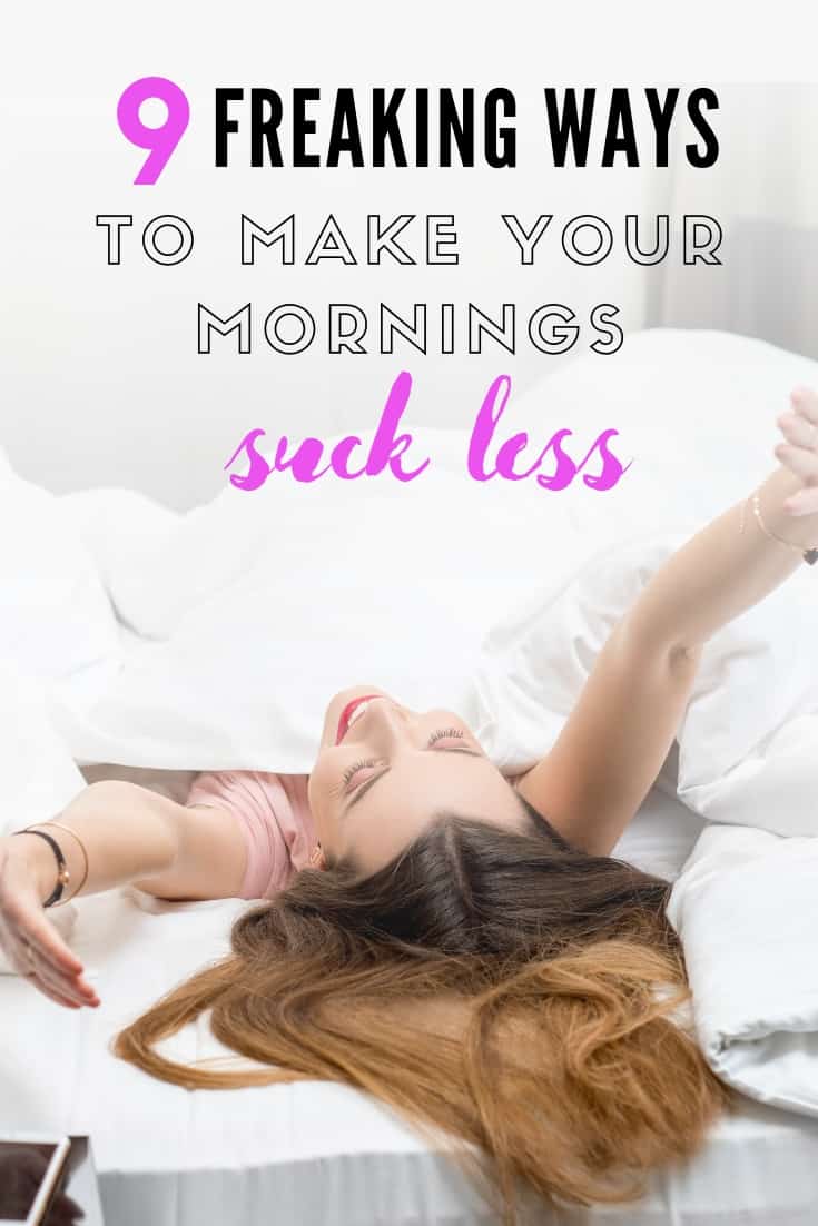 woman waking up to a great morning