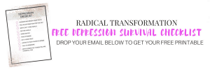 depression survival checklist
